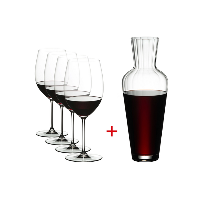 Riedel Veritas Cabernet / Merlot + Mosel Decanter 5449/0-MOS