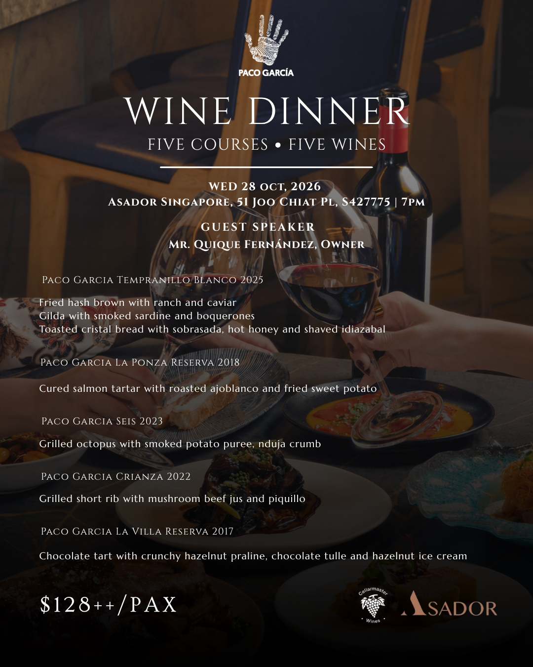 Paco García Wine Dinner at Asador