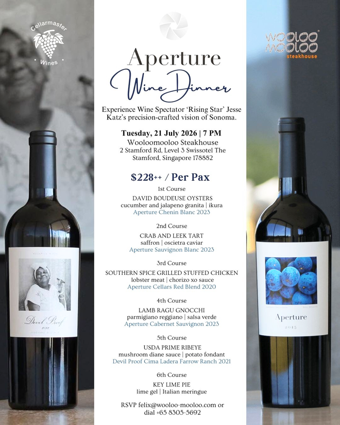 Aperture Cellars x Wooloomooloo Steakhouse Wine Dinner