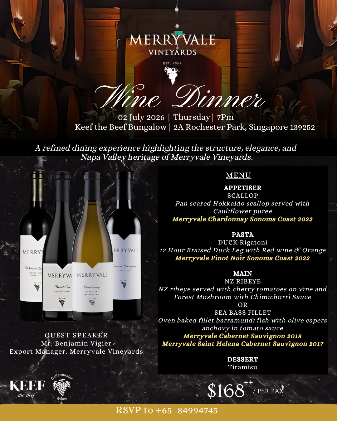 Merryvale Wine Dinner @Keef the Beef