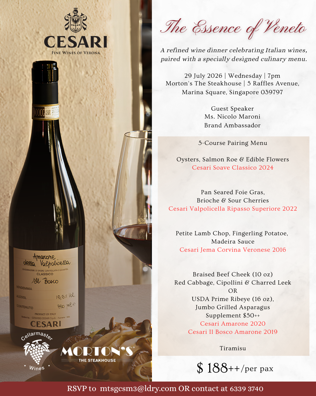 Cesari Wine Dinner @Morton's The Steakhouse